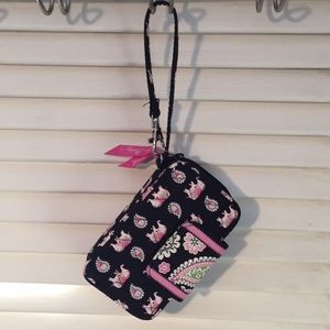 Vera Bradley Pink Elephant wristlet